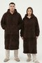 Mbey Wellsoft Wearable Blanket with Hood - Unisex Warm Tv Blanket 1 Piece - One Size