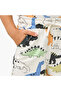 Dino Print Shorts with Drawstring Closure and Pockets - 4