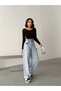 Ice Snow Side Belt Epaulette Baggy Pants with Buckle - 3