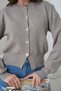 Women's Crew Neck Button Detailed Knitwear Cardigan - 8