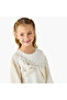 Bow Accent Sweatshirt with Long Sleeves - 4