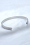 Silver Color Ayatul Kursi Written Protective 316L Stainless Steel Bracelet - 7