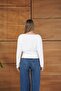 Women's Boat Neck Long Sleeve Fit Basic Stylish Blouse - 6