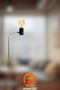 White Metal Sconce with Fuzz E27 Wall Lamp 50X25X25 cm Living Room Bedroom Lighting - 2