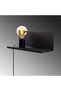 Minimal Furred Black Metal Sconce E27 Wall Lighting 40X15X15 cm Bedroom and Living Room - 7