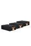 3 Pieces Black Jute Under-Bed Suitcase Organizer Supported Box Storage Bag 31X38X12 - 6