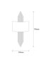 Stylish Metal Sconce Wall Lamp E27 Compatible 35X22X75 cm Hallway and Living Room Lighting - 8