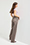 Women's Coffee Denim Color Doris 4S6-166 Straight Fit High Waist 100% Cotton Denim Jean - 6