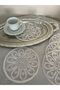 Set of 6 Stylish Coffee Side Presentation Guipure Tulle Napkins - 3
