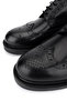 Men's Genuine Leather Black Antique Classic Shoes - 4