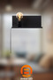 Minimal Furred Black Metal Sconce E27 Wall Lighting 40X15X15 cm Bedroom and Living Room - 2