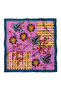Colorful Flower & Square Pattern Scarf Bandana 70X70 cm