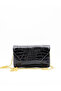 Women's Chain Crocodile (Crocodile Skin) Patterned Evening Dress Hand and Shoulder Bag