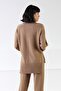 Camel Long Sleeve Half Turtleneck Side Slit Cashmere Women's Knitwear Sweater - 7
