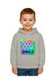 Unisex Smile Printed Children's Swaetshirt Hooded 3 Thread Raster - 2