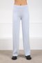 Blue High Waist Pocketless Cashmere Women's Knitwear Pants