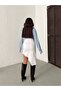 White Skirt with Side Tassels Asymmetric Linen Skirt - 6