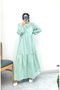 Tiered Long Dress with Tie at the Waist - 3