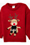 Long Sleeve Crew Neck Deer Knit Sweater - 3