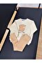 Girl's Cream Oversized Sweatshirt Beige Corded Fabric Leggings 2-Piece Set - 4