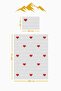Heart Velvet Fabric Quilted Single Bedspread Set (2 Pieces) Tky0042 - 3