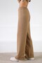 Camel High Waist Pocketless Cashmere Women's Knitwear Pants - 4