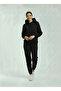 Women's Black 3 Thread Tracksuit Set with Kangaroo Pocket Soft Textured O Oversized Comfortable Fit - 6