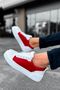 Yg169 Thorn Men's Casual Lace-Up Leather Sports Sneaker Shoes Cbt - White/Red - 5