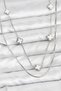 316L Steel Chain Silver Color Italian Chain Clover Model Women's Necklace