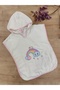 Rainbow Embroidered Baby Bath Towel Pareo 100% Cotton Piece Poncho with Hood – Soft Water Absorbent Gift - 7