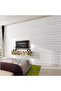 OneDcor 10 Pcs 3D Brick Wall Stickers - Self Adhesive, Waterproof Pe Foam, White Wallpaper - 4
