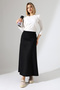 Women's Suede Stylish Midi Skirt - Black - 4