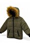 Boy's Plush Inside K Hooded Fur Winter Coat - 6
