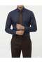 Italian Style S Slim Fit Men's Tie Collar Shirt Navy Blue T14248 - 3