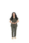 D/115 Gray Bat-Sleeve Unisex Doctor Nurse Student Lycra Fabric Scrubs Set - 4