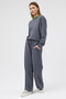 Women's Elastic Waist O Fabric Anthracite Sweatpants - 4