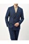 Italian Style Slim K Double-Breasted Men's Single Jacket Navy Blue T13666 - 3