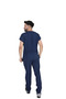 D/115 Gray Bat-Sleeve Unisex Doctor Nurse Student Lycra Fabric Scrubs Set - 5