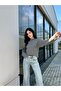 Hair Braid Patterned Soft Textured Women's Knitwear Sweater Anrasit - 3