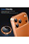 واقي عدسة كاميرا زجاجي بإطار معدني برتقالي كوني متوافق مع iPhone 17 Pro Max / 17 Pro مع ملحق - 4