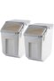 Grain & Rice Storage Bin Set – 15kg (18L) Large Food Containers with Leak-Proof Locking Lid 2pcs