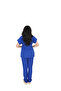 D/115 Gray Bat-Sleeve Unisex Doctor Nurse Student Lycra Fabric Scrubs Set - 3