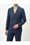 Italian Style Slim K Double-Breasted Men's Single Jacket Navy Blue T13666 - 2