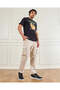 Men Beige Solid Basic Jogger - 5