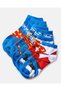 3 Pc Pk - Senior Boys Superman Character Ankle Length Socks