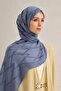 Lyocell Shawl - Zigzag Pattern - Aly1-26 - Indigo