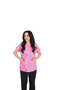 D/115 Gray Bat-Sleeve Unisex Doctor Nurse Student Terry Cotton Fabric Scrubs Single Top - 3