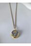 Gold Steel Alya Necklace with Phoenix Figure and Zircon Stone with Openable Clasp - 5