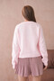 Women's Crew Neck Heart Button Detail Soft Textured Knitwear Jacket 8569Sw - 6