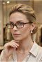 Liana Leopard Thin Rectangular Blue Light Glasses